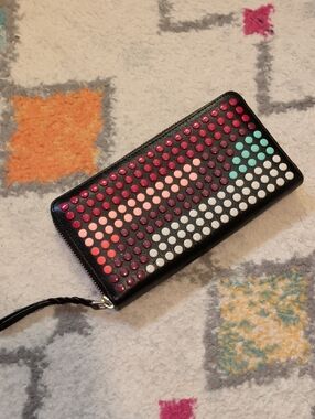 Fossil Black Leather Zip Wallet